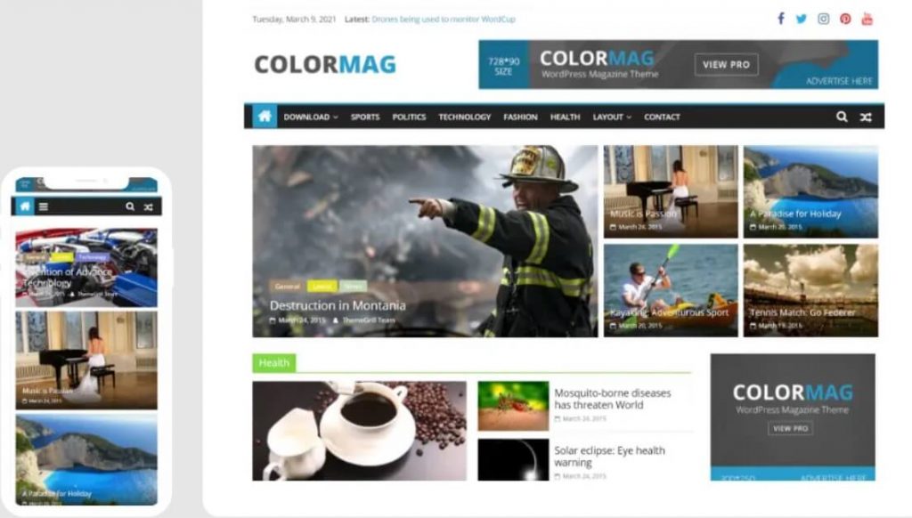 ColorMag free WordPress theme