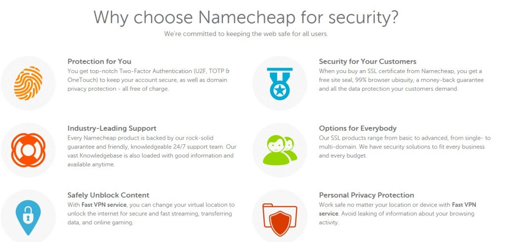 Why choose Namecheap for Security