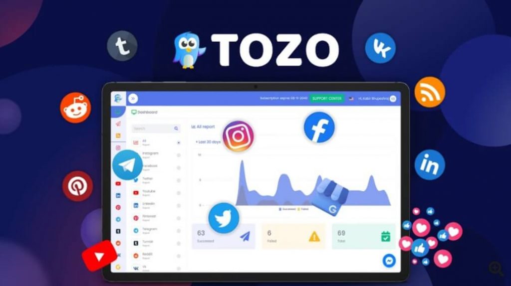 TOZO - Social Media Scheduling Tool